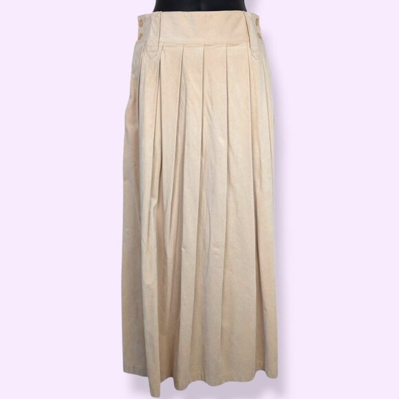 🍁V. Linda Lundstrom Pleated Ultra Suede Skirt - Picture 1 of 12